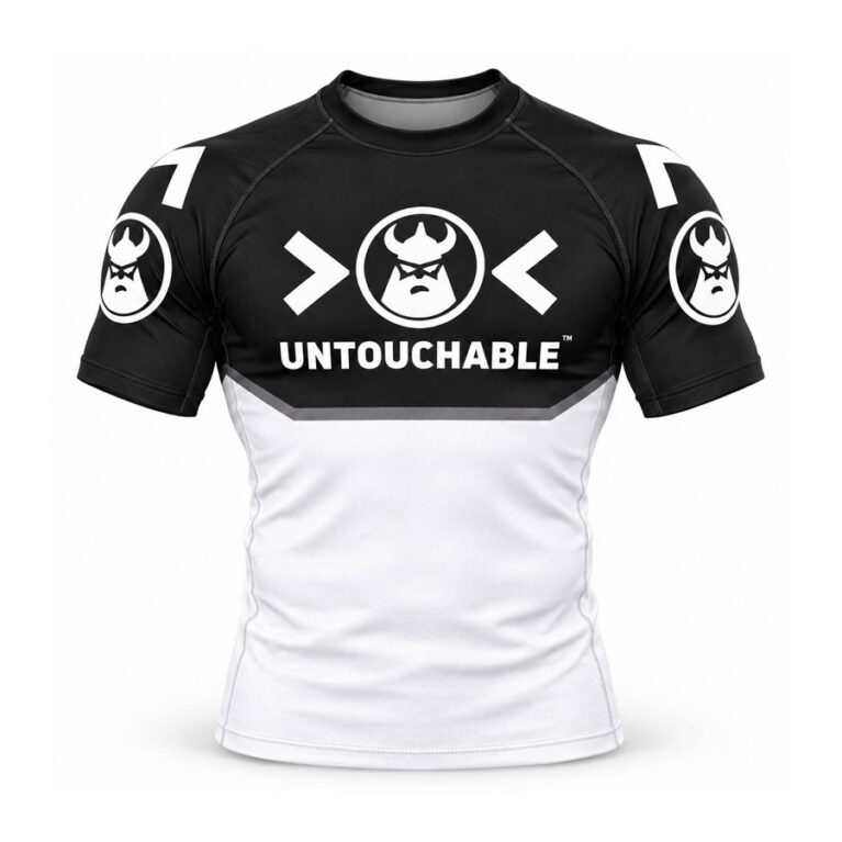 Untouchable BJJ White Belt Rashguard Short Sleeve Approved By IBJJF
