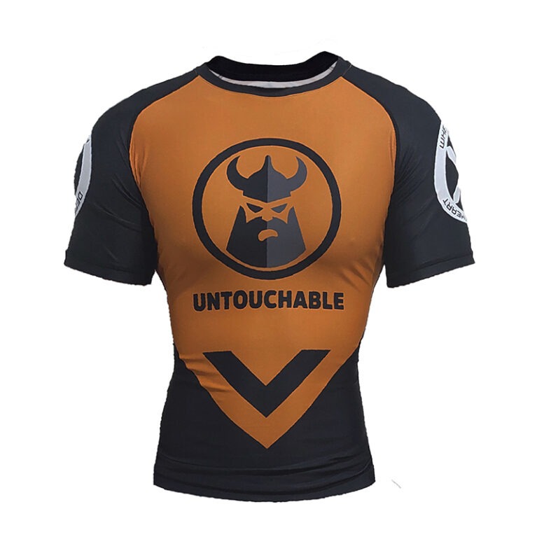 Untouchable BJJ Brown Belt Rashguard Short Sleeve Approved By IBJJF
