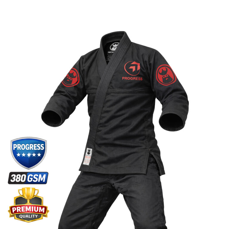 Progress Adults BJJ Gi Kimono - Black